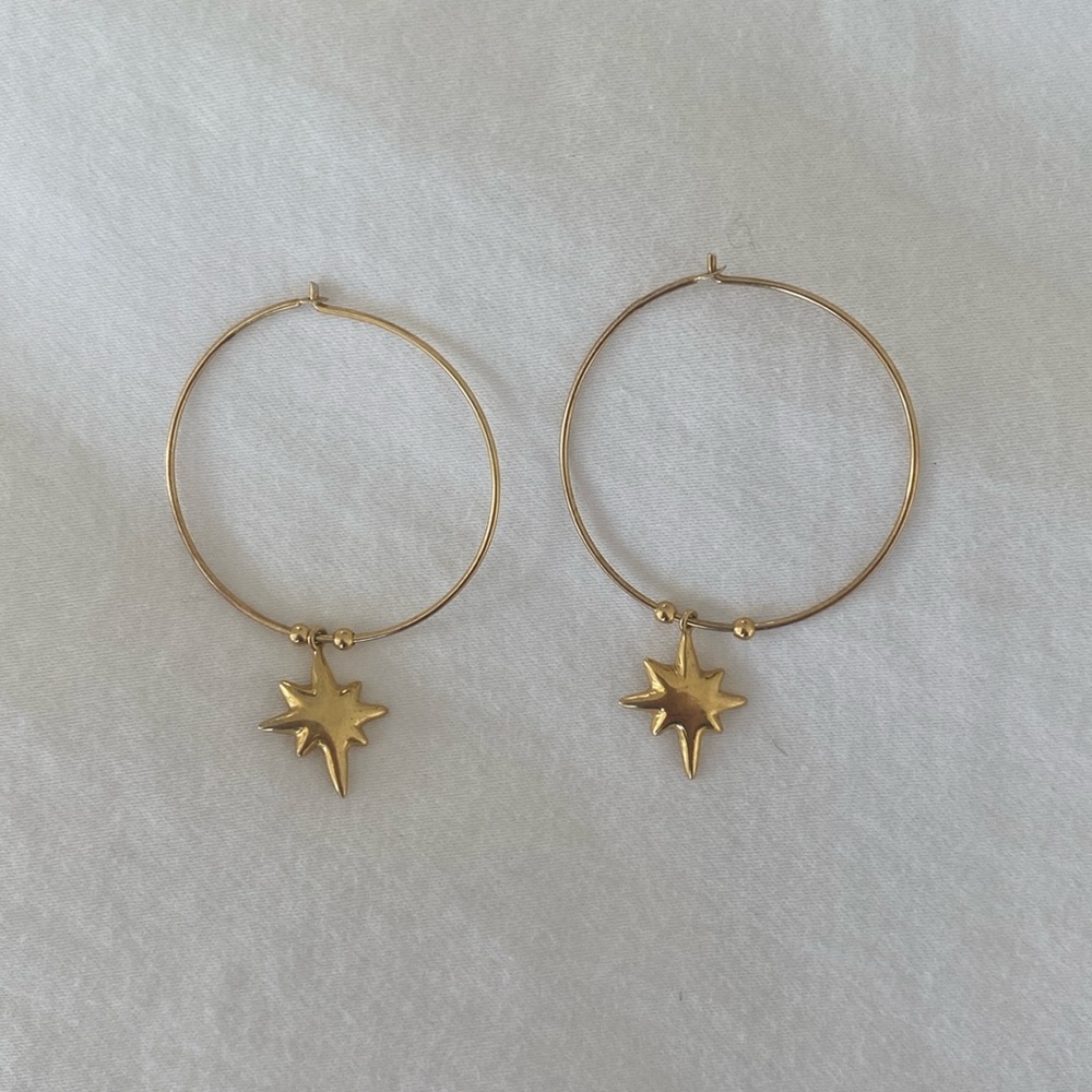 Chan Luu Gold Star Earrings